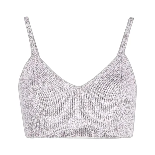 Off-White Languid Knitted Cropped Top