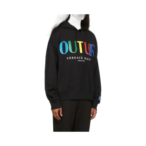 Versace Jeans Couture Logo Print Drawstring Hoodie