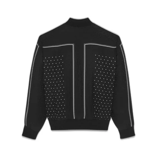 Polka-Dot Pattern Bomber Jacket
