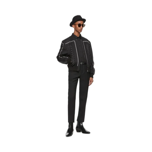 Polka-Dot Pattern Bomber Jacket
