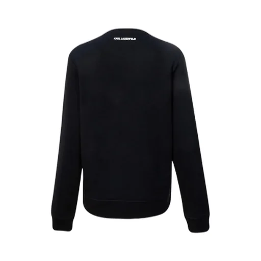 Black Round Neck Velvet Sweater