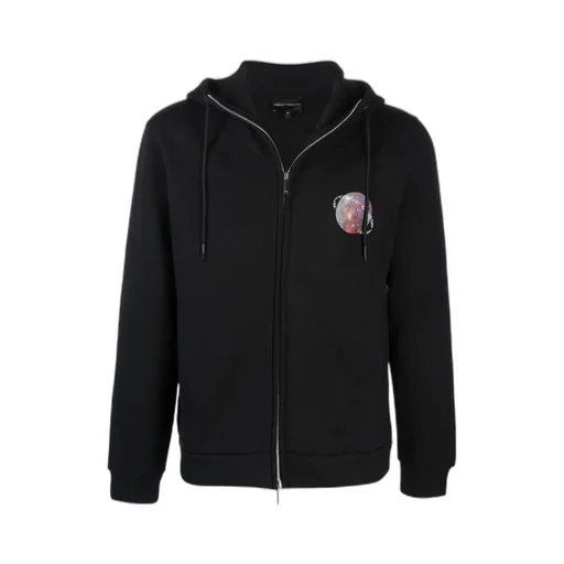 Graphic-Print Zip-Up Hoodie