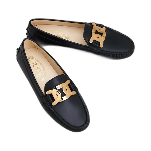 Kate Chain-Embellished Leather Loafers