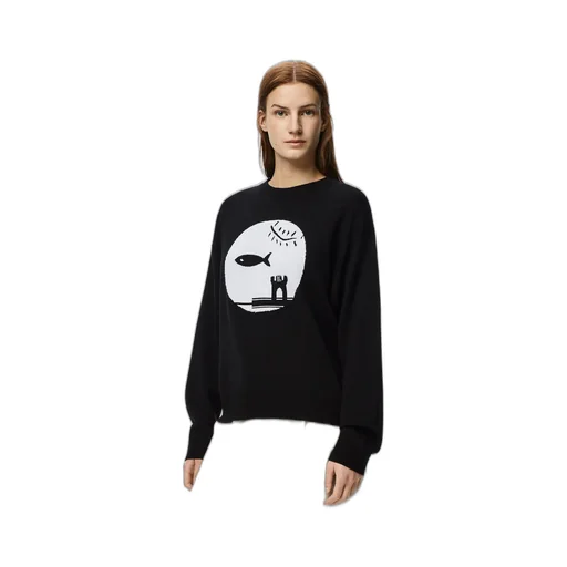 Inlaid Wool Pullover