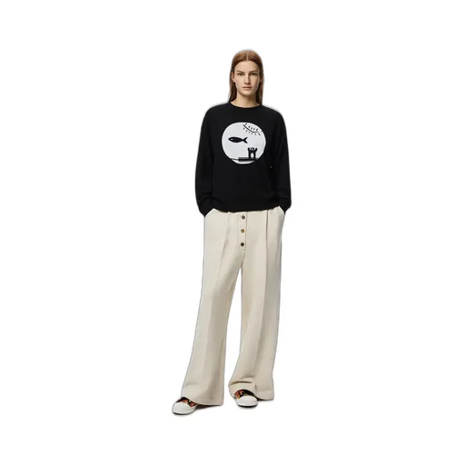 Inlaid Wool Pullover