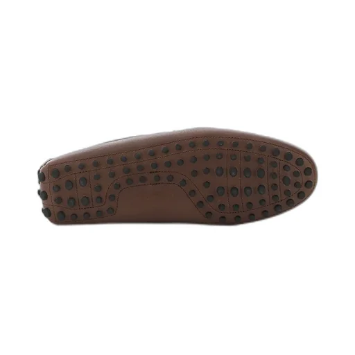 Almond-Toe Pebbled-Texture Loafers