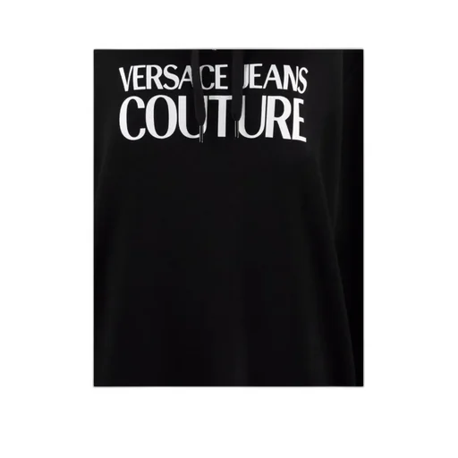 Studded Logo-Print Hoodie Dress