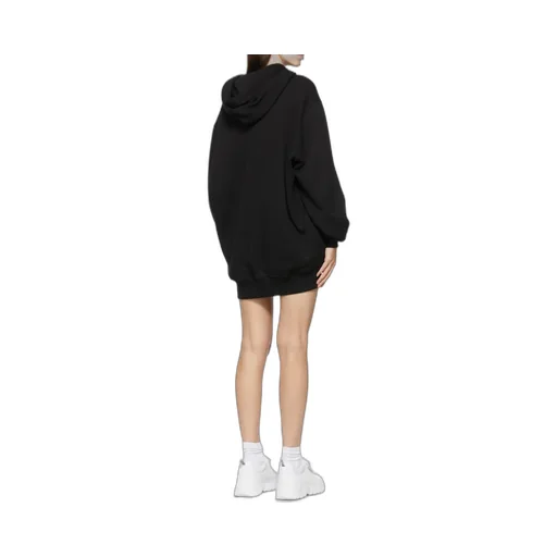 Studded Logo-Print Hoodie Dress