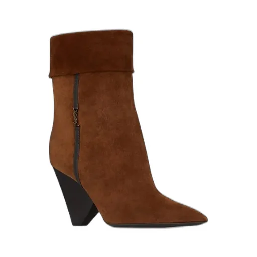 Saint Laurent Niki Pointed Toe Ankle Boots