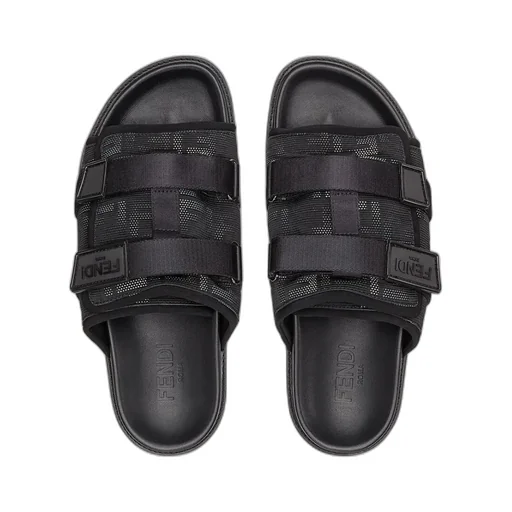 Monogram-Print Sliders