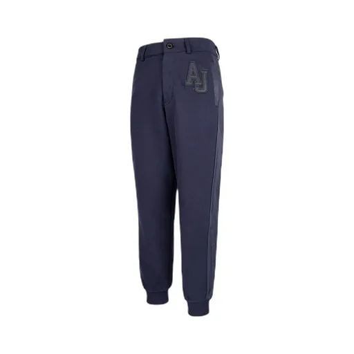 Dark Black Logo Casual Pants