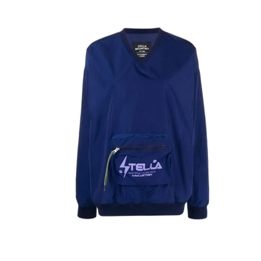 V-Neck Pouch Pocket Sweatshirt