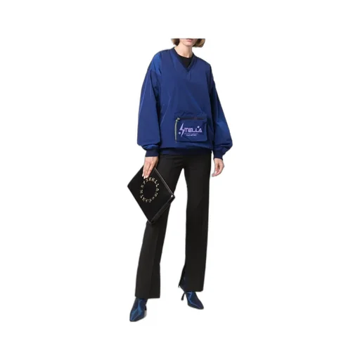 V-Neck Pouch Pocket Sweatshirt