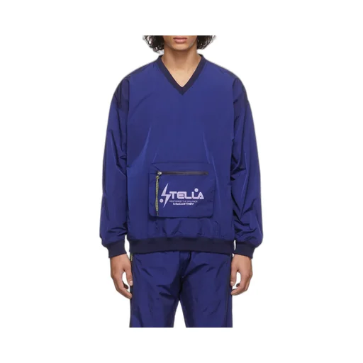 V-Neck Pouch Pocket Sweatshirt