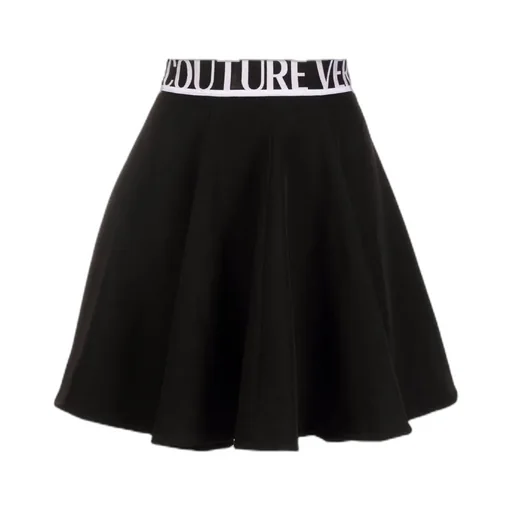 Logo-Print Flared Miniskirt