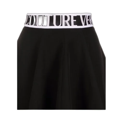 Logo-Print Flared Miniskirt
