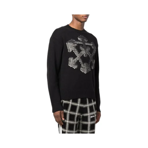 3D Arrow-Motif Knitted Jumper