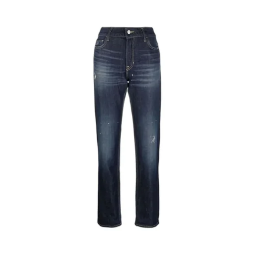 Mid-Rise Straight-Leg Jeans