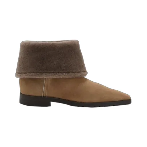Shearling-Cuff Boots