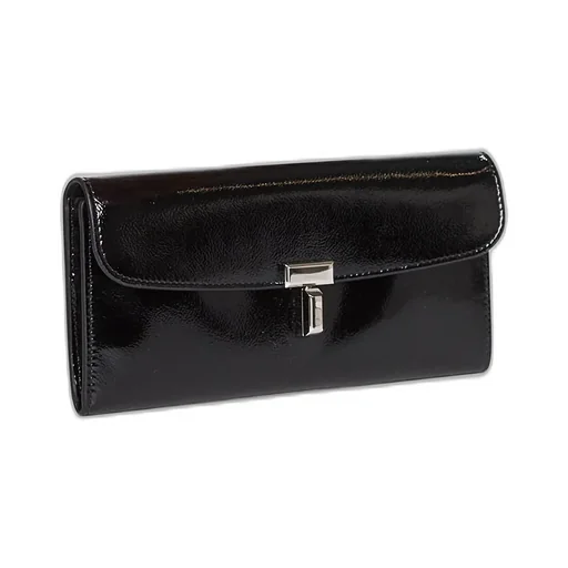 Turn-Lock Leather Wallet