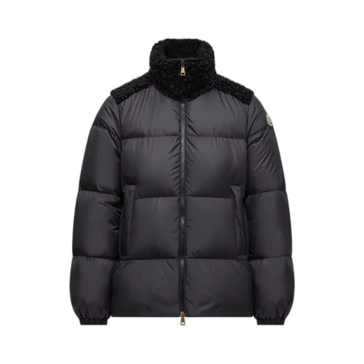 Moncler Esnaie Logo Patch Zip-Up Jacket