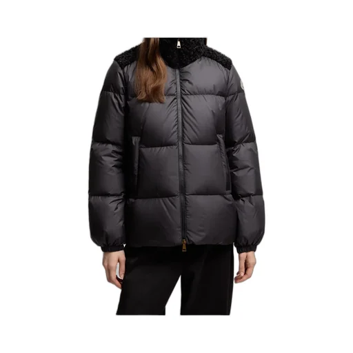Moncler Esnaie Logo Patch Zip-Up Jacket
