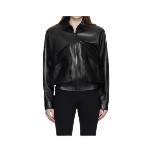 Retro Bomber Leather Jacket