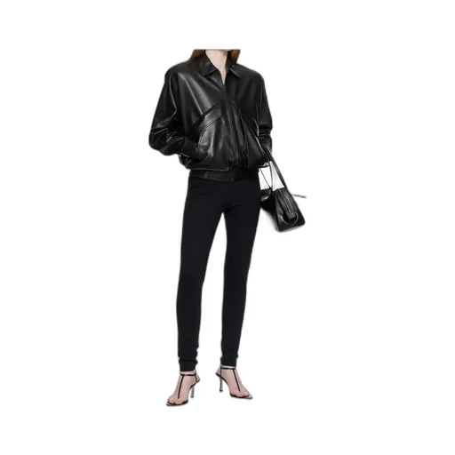 Retro Bomber Leather Jacket