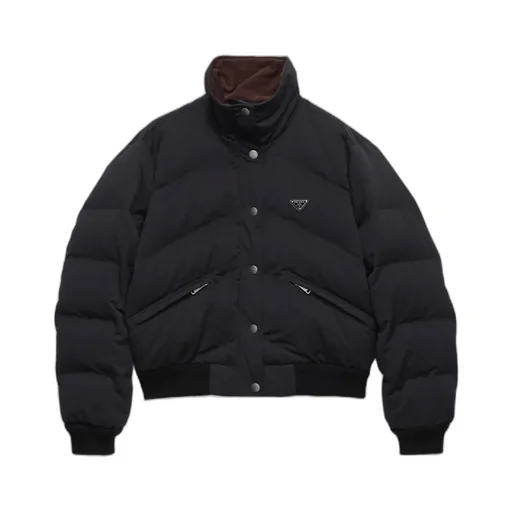 Prada Cropped Compact Poplin Down Jacket