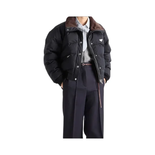 Prada Cropped Compact Poplin Down Jacket