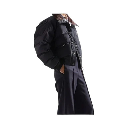 Prada Cropped Compact Poplin Down Jacket