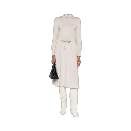 Roll-Neck Tie Dress