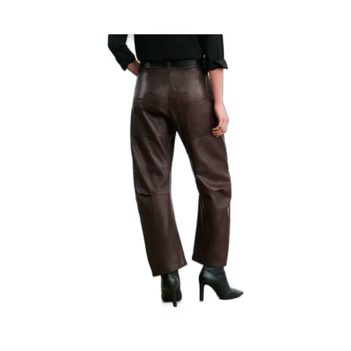Mid-Rise Barrel Leg Lammleder-Hose Shon Leather
