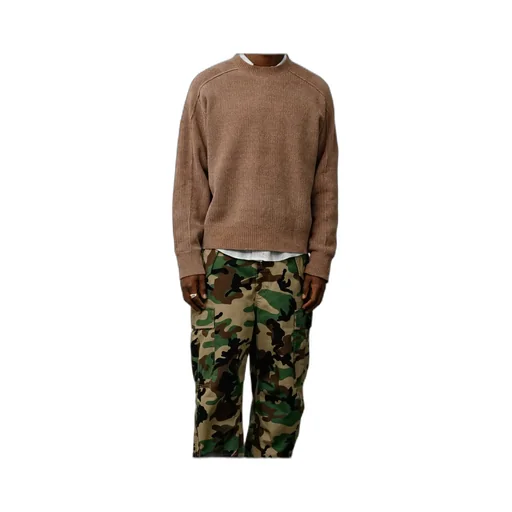 Ribbed Crew-Neck Sweater