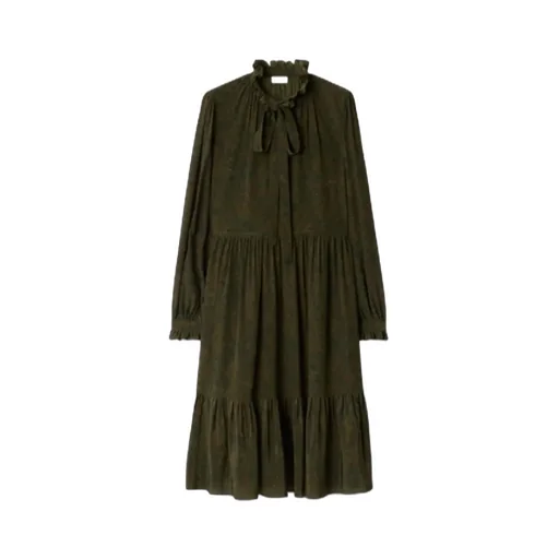 Foliage Silk Dress