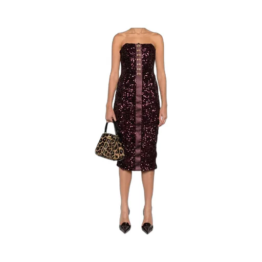 Sequin-Embellished Midi Dress