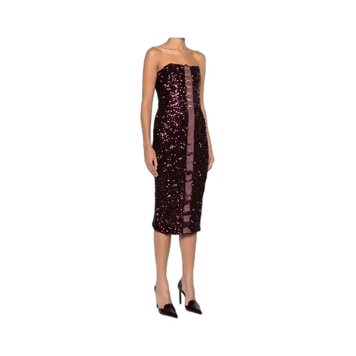 Sequin-Embellished Midi Dress