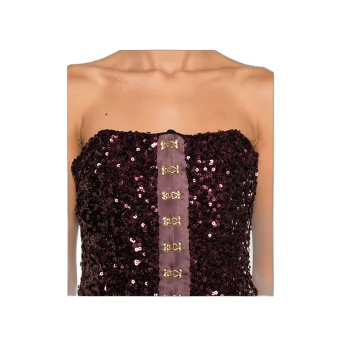 Sequin-Embellished Midi Dress