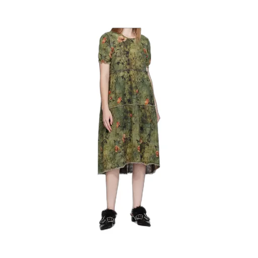 Shredded Relaxed Double-Sided Dress