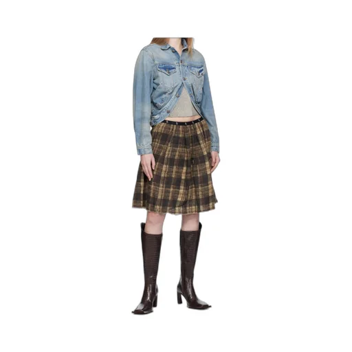 Knee-Length Kilt Reversible Skirt