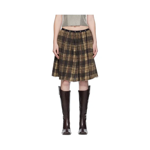 Knee-Length Kilt Reversible Skirt