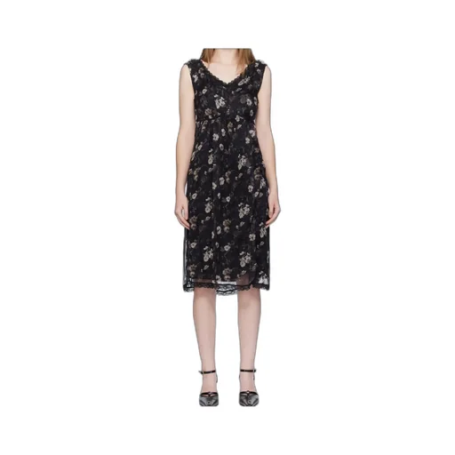 Sleeveless V-Neck Midi Dress