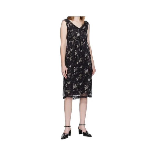 Sleeveless V-Neck Midi Dress