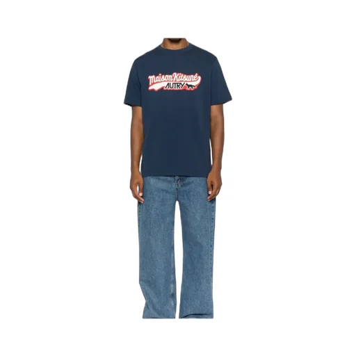 Autry X Maison Kitsune Logo Printed T-Shirt