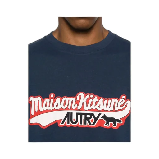 Autry X Maison Kitsune Logo Printed T-Shirt