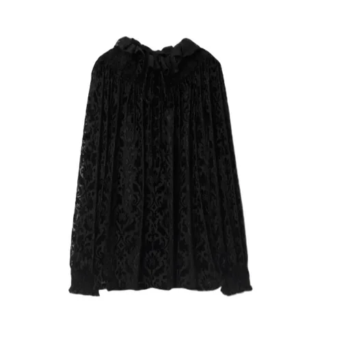 Baroque Silk Blend Velvet Blouse