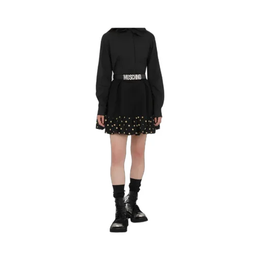 Polka-Dot Ruffled Mini Skirt