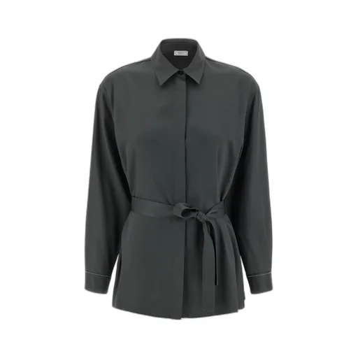 Peserico Tie-Waisted Twill Shirt