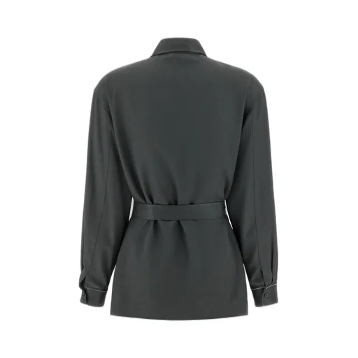 Peserico Tie-Waisted Twill Shirt