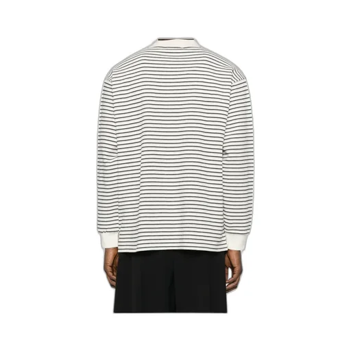 Striped Long-Sleeve Polo Shirt